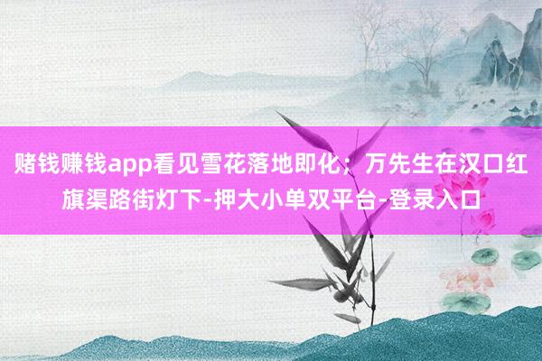 賭錢賺錢app看見雪花落地即化；萬先生在漢口紅旗渠路街燈下-押大小單雙平臺-登錄入口